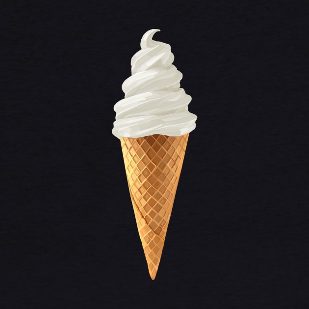 Soft Serve Vanilla Ice Cream Cone by Art by Deborah Camp